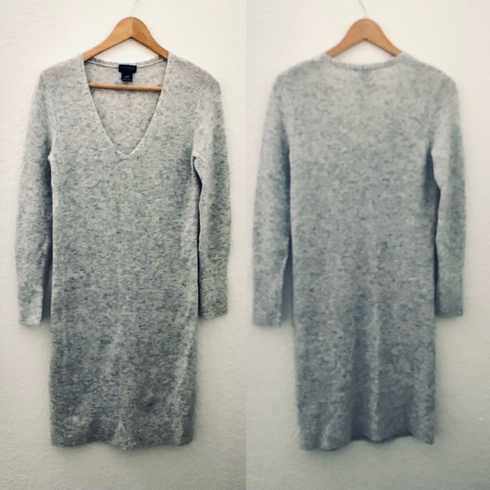 Club Monaco Gray Alpaca Blend Sweater Dress - Picture 2 of 8